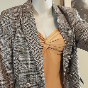 Nine West Black and Gold Sparkle Jacket with Blues and Purple Threading Like New